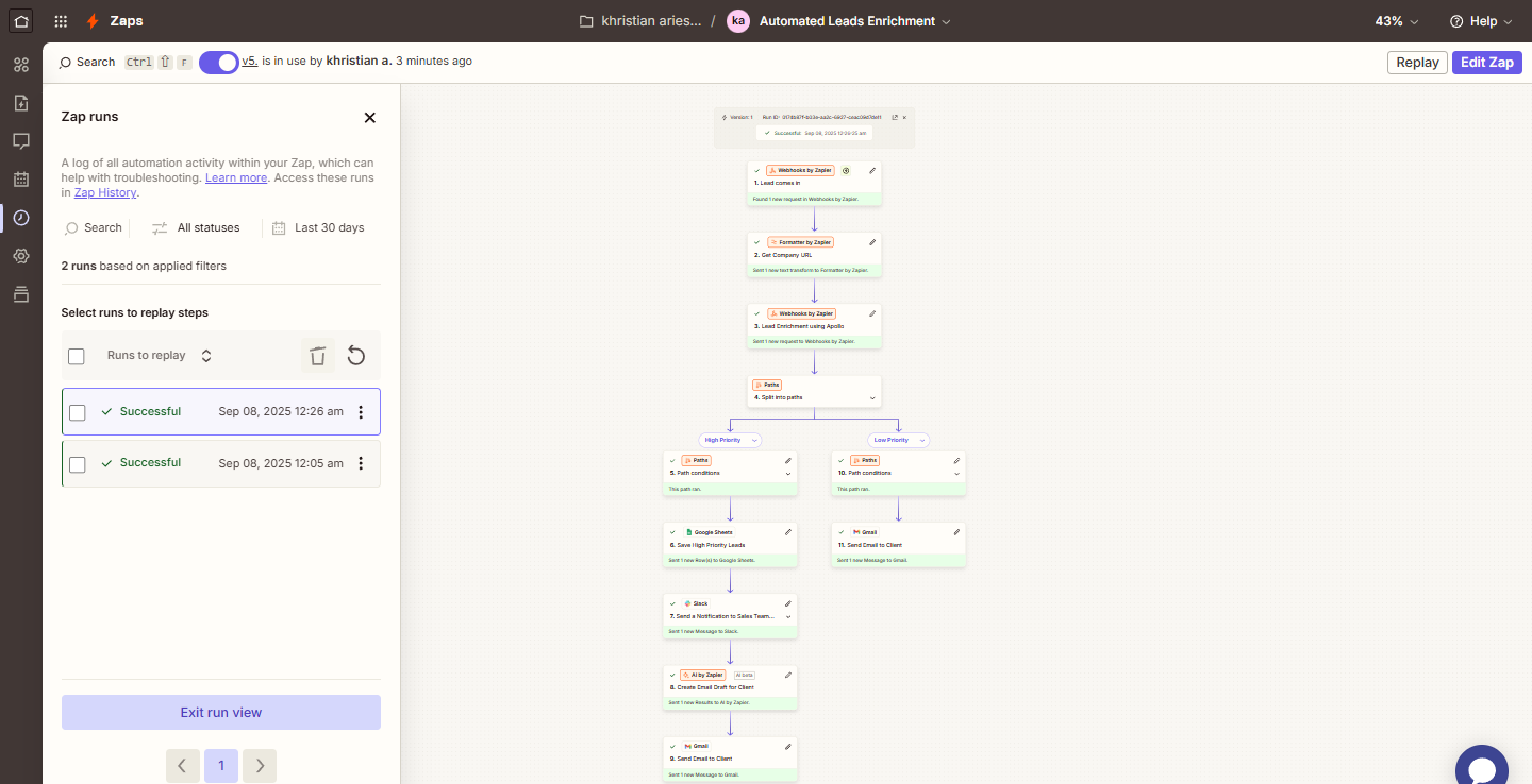 Automated Leads Enrichment