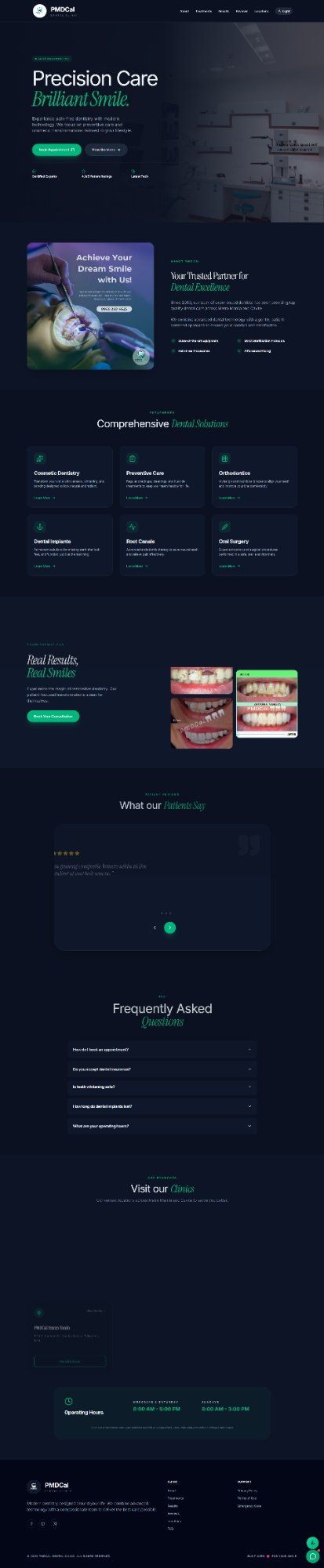 PMDCAL Dental Clinic Website